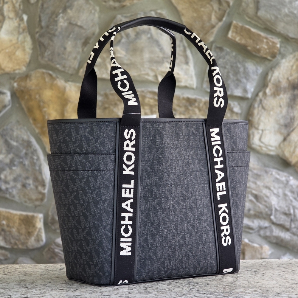 Michael Kors Maeve Logo Large Black Tote - Picture 3 of 10